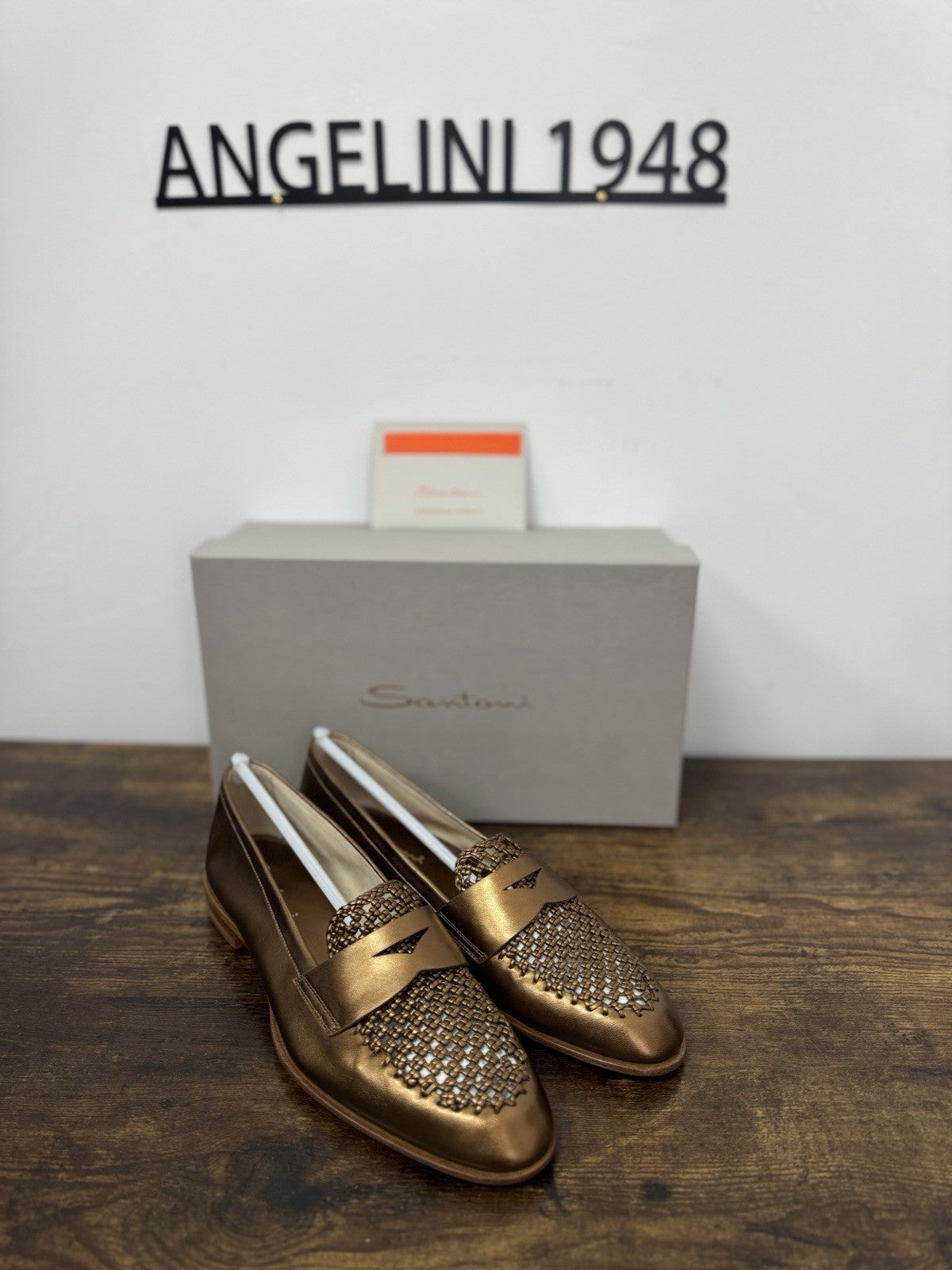 Santoni Mocassino Pelle Bronzo  Casual Luxury Santoni Scarpa Donna 41