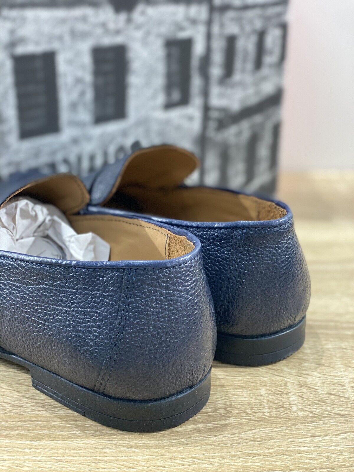 Roberto Botticelli Mocassino Doppia Fibbia Pelle Blu Ultra Flex Luxury 41