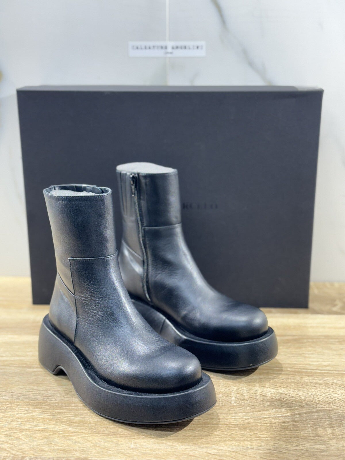 Paloma Barcelo’ Stivaletto Ebo   Donna Pelle Nero Zeppa  36