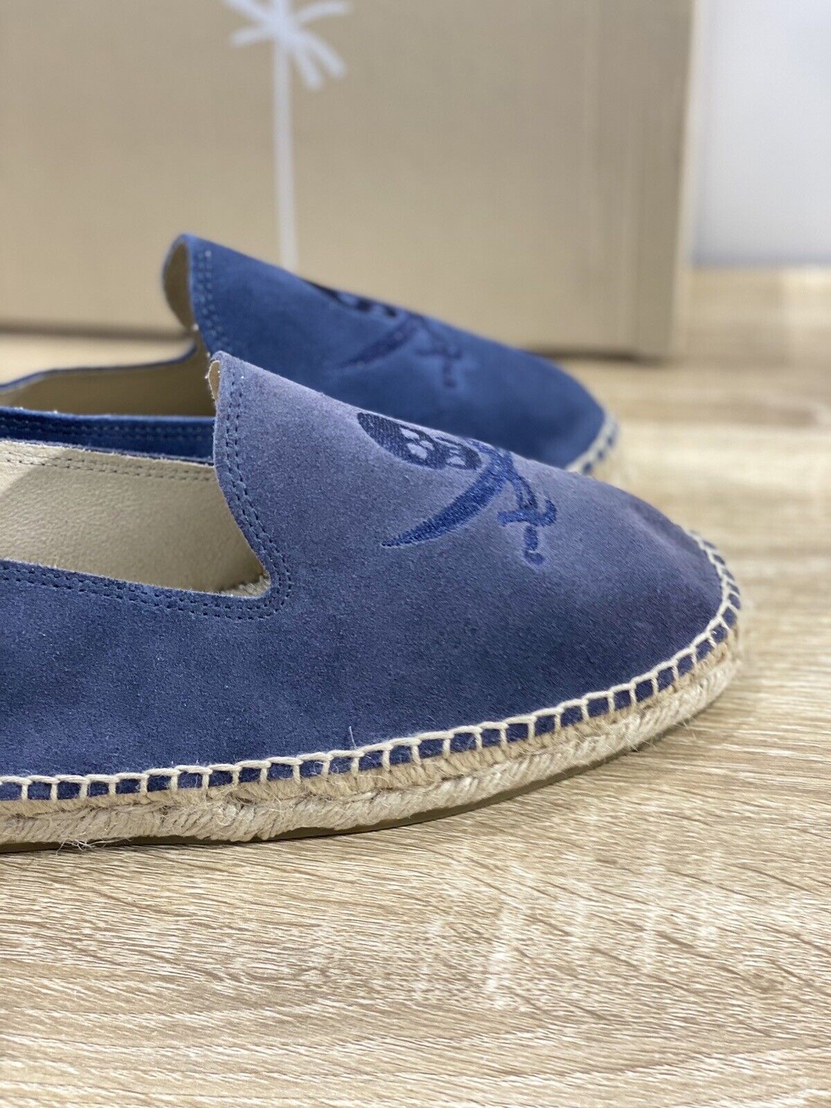 Manebi’ Uomo Espadrilles Mocassino Suede Blu Pirata Casual Summer Shoes 41