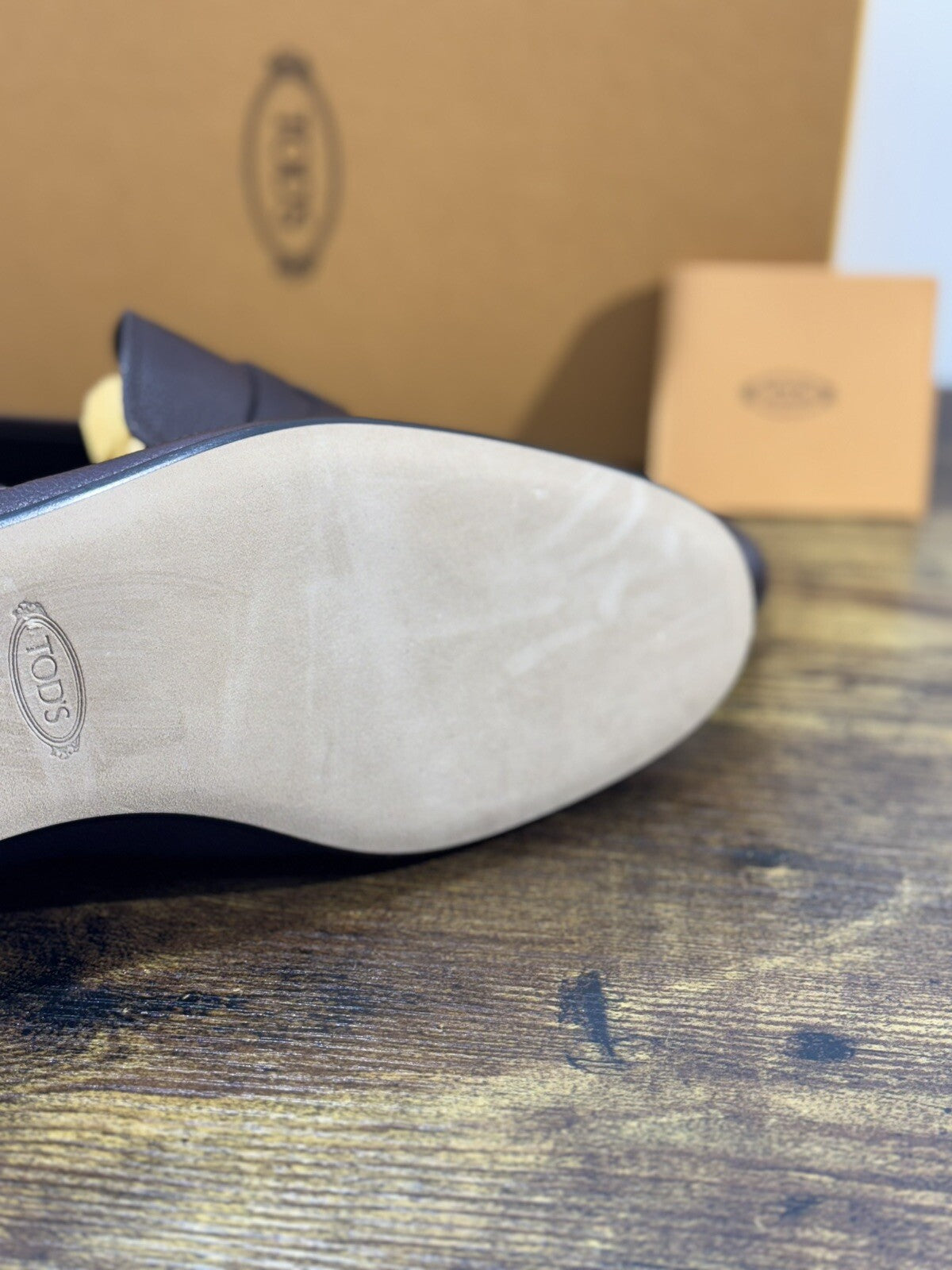Tod’s Mocassino Uomo Fondo Cuoio Pelle Castagno   Luxury Tod’s Loafer Men 41