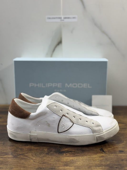 Philippe Model  Paris L u Pelle Cuoio  Bianca Casual Uomo 44