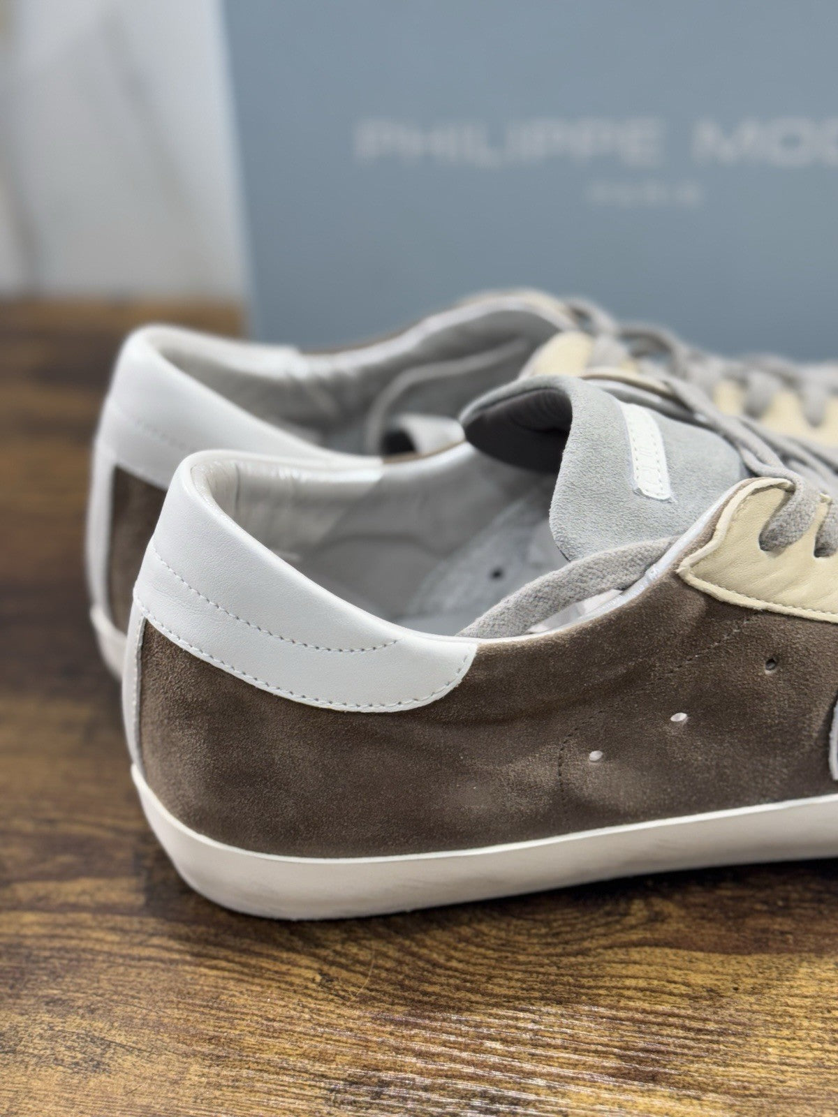 Philippe Model  Paris L u Pelle Mud Grey Suede     Casual Uomo 45