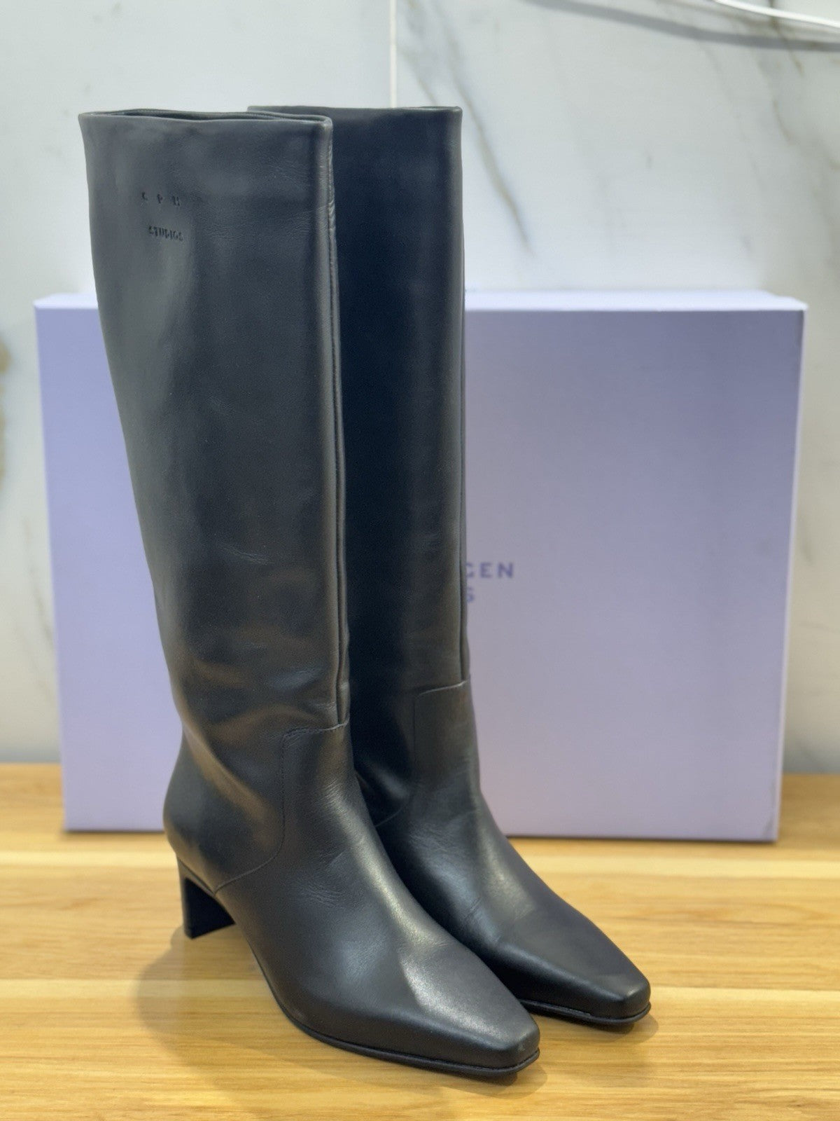 Copenhagen Stivale Pelle Nero Tacco 5  Casual Boot Donna 37
