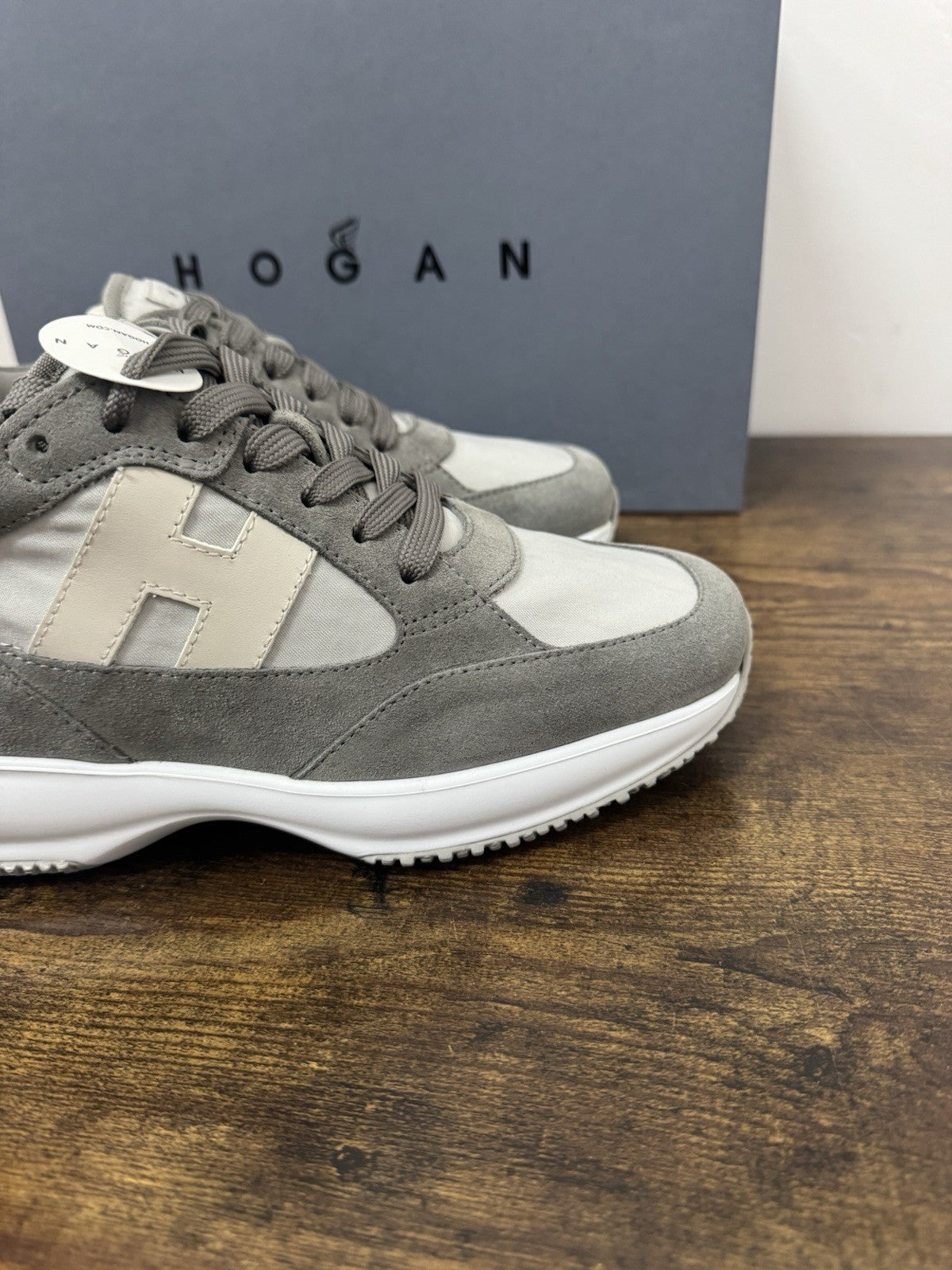 Hogan Interactive   sneaker Pelle Grey  memory foam Luxury Hogan  Uomo 41