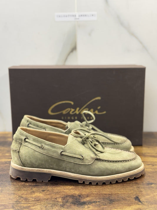 Corvari Scarpa Uomo Barca Suede Bosco Casual Corvari Uomo 40