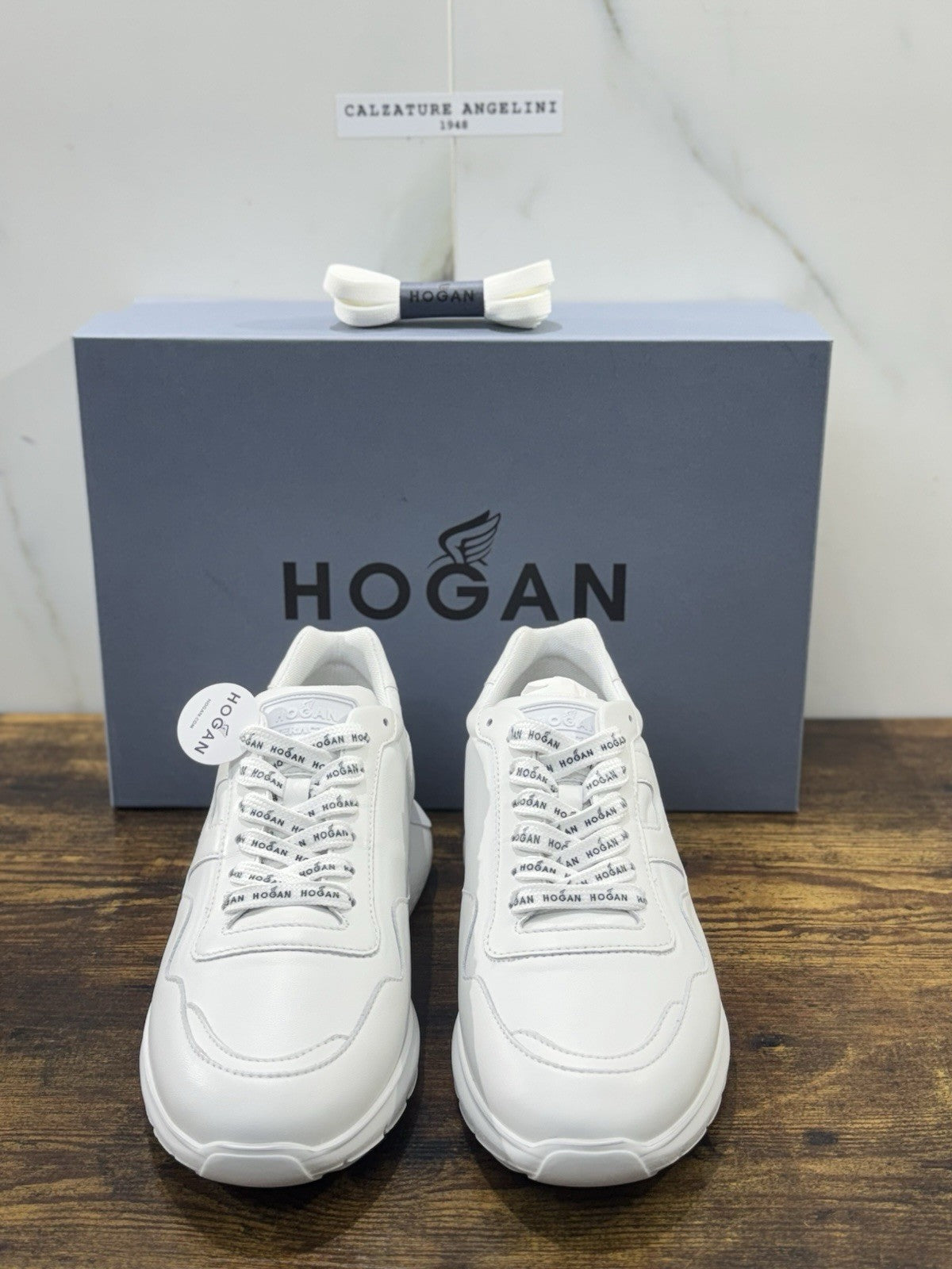 Hogan Interactive Pelle Bianca Casual Scarpa Hogan Uomo 39