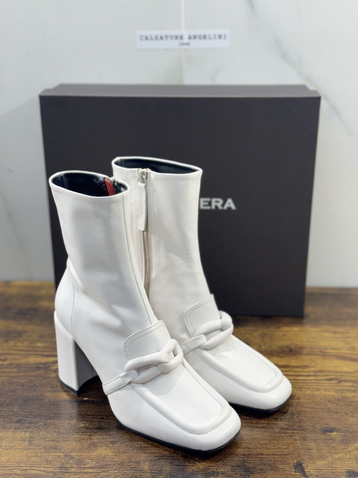 HALMANERA Stivaletto    Pelle Tofu  Con Tacco Luxury Made In Italy Donna 41