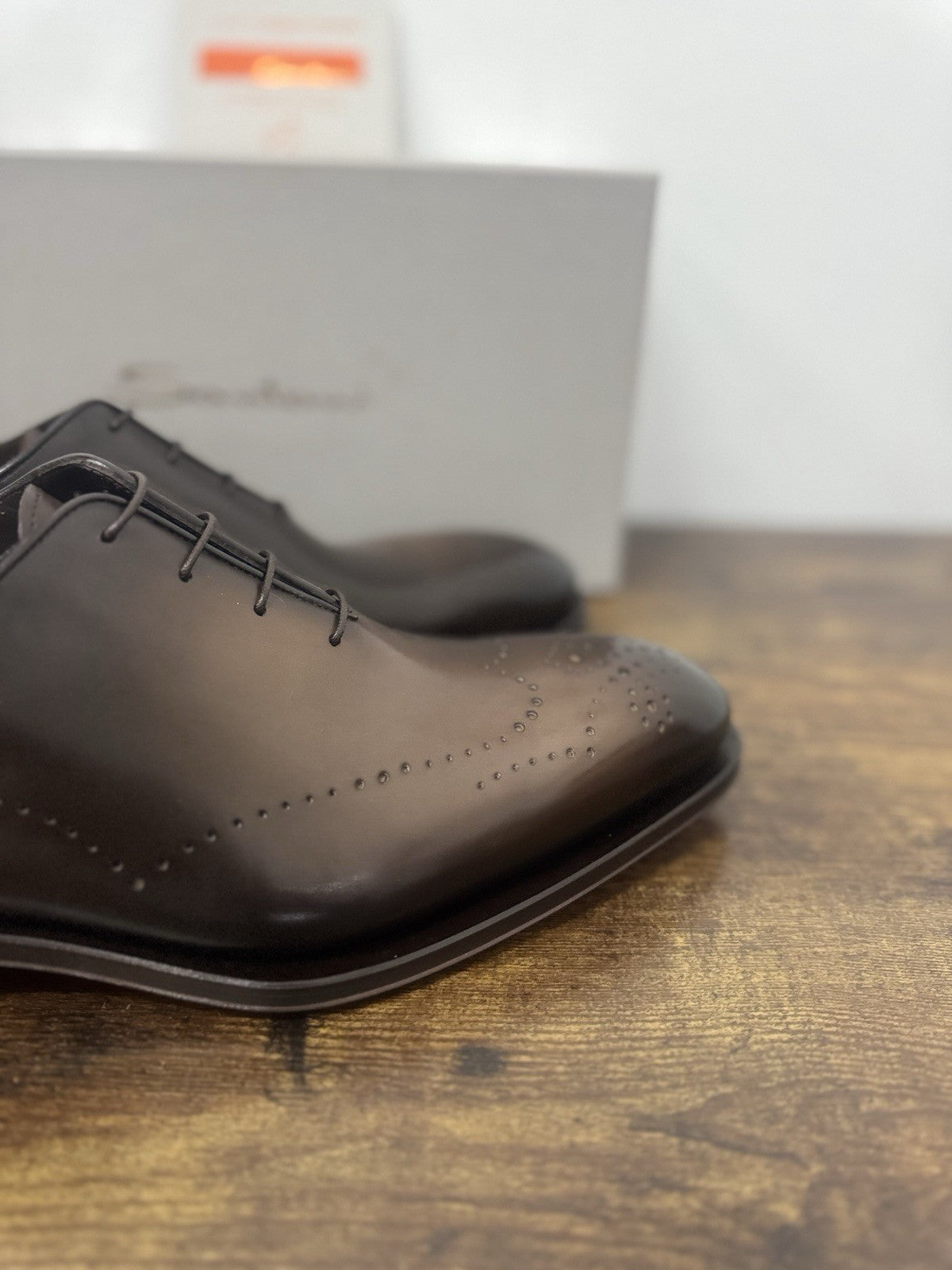 Santoni Stringata 4 Fori Goodyear Pelle Dark Brown Luxury Casual Santoni 45