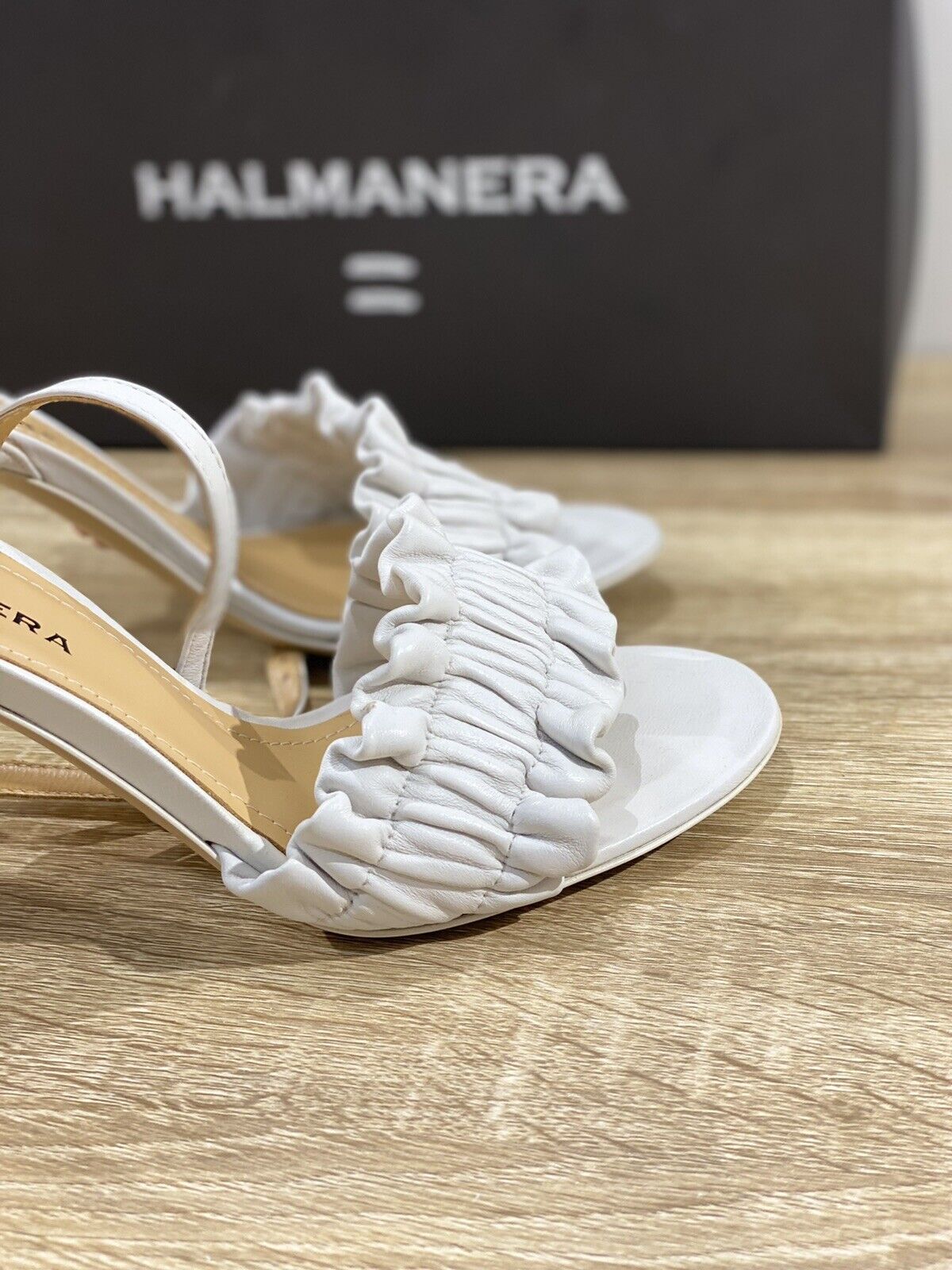 Halmanera Sandalo donna in pelle Ghiaccio   luxury sandal 39