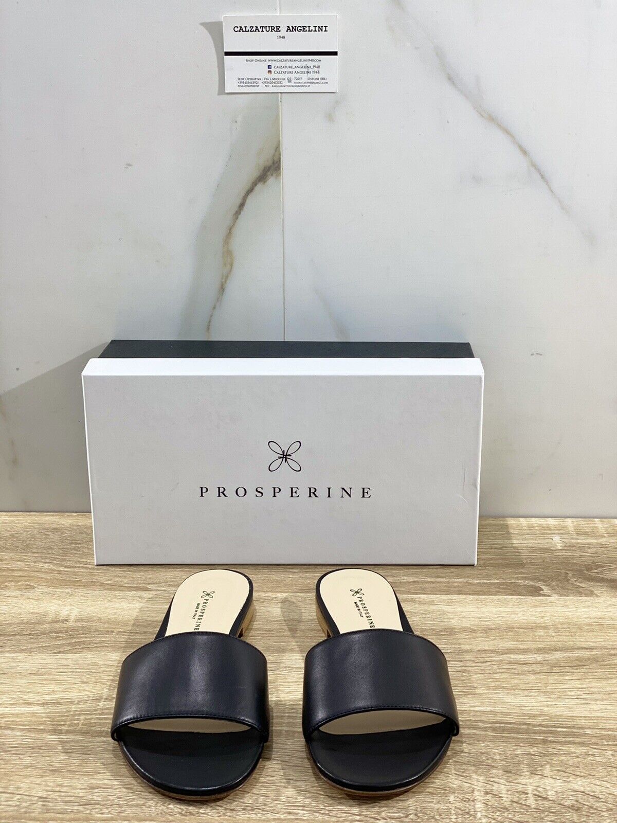 Prosperine Sandalo donna 3035     Pelle   Nero Flat Mule 37.5