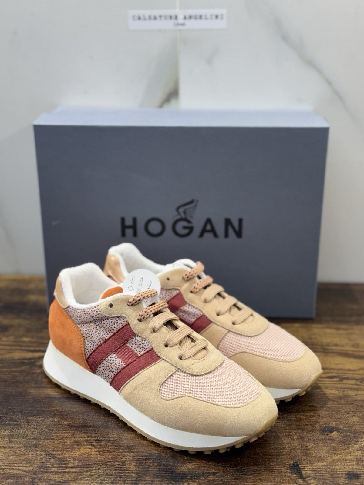 Hogan H429 H Nastro Suede Beige  Luxury Hogan Woman  38