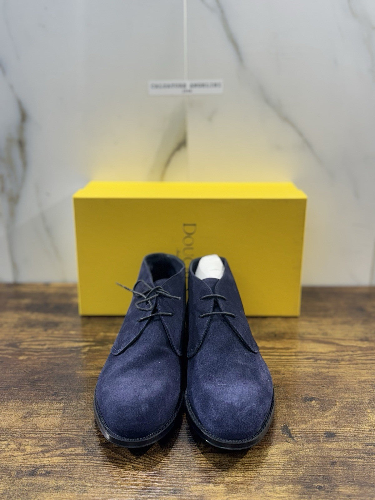 Doucal’s Polacchino Suede Blu  Luxury Doucal’s Scarpa Uomo 43