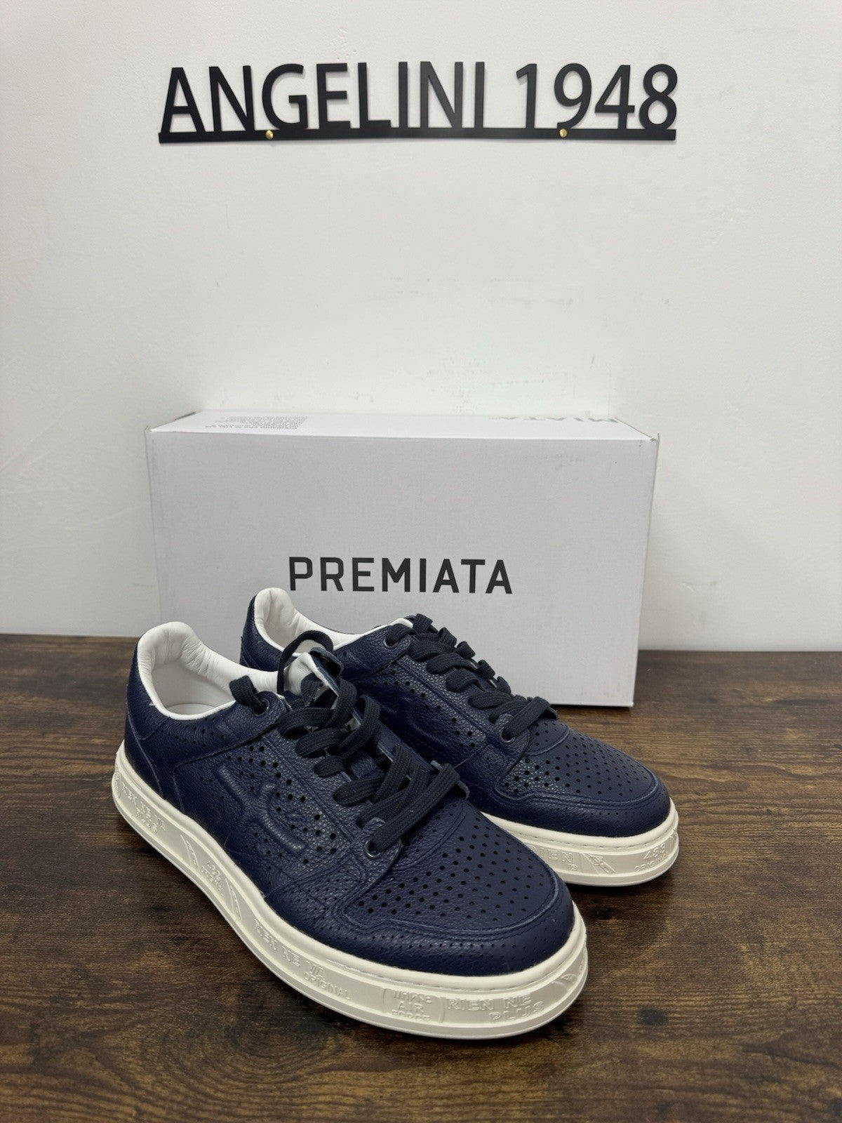 Premiata Quinn Sneaker Pelle Blu Casual Premiata Uomo 40