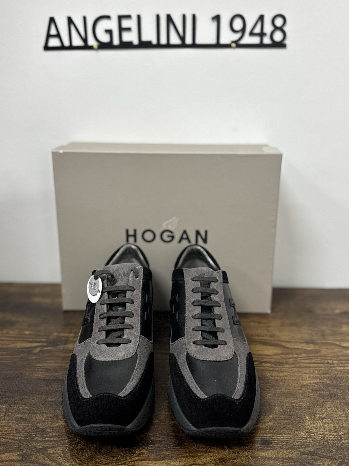 Hogan New Interactive  Pelle Nero Grey    Casual Sneaker Hogan Uomo 43