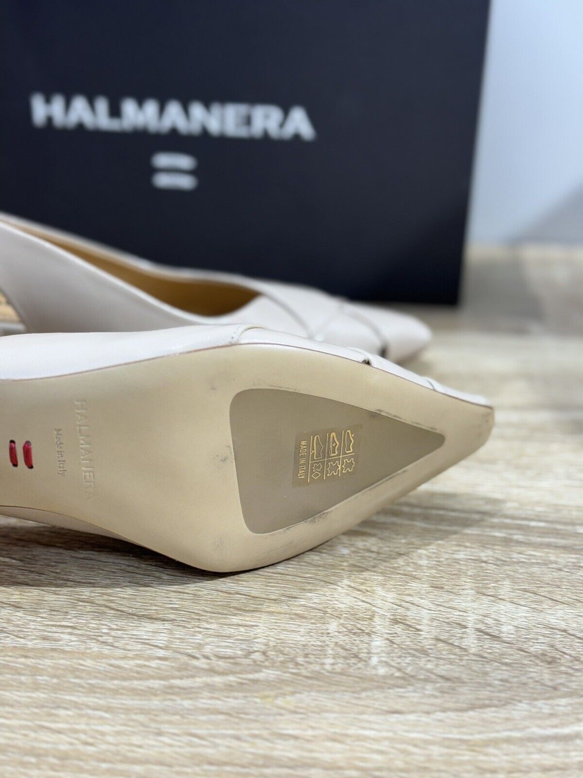 Halmanera Sandalo Donna Sling Back Dani    In Pelle Lino  Luxury Shoes 41