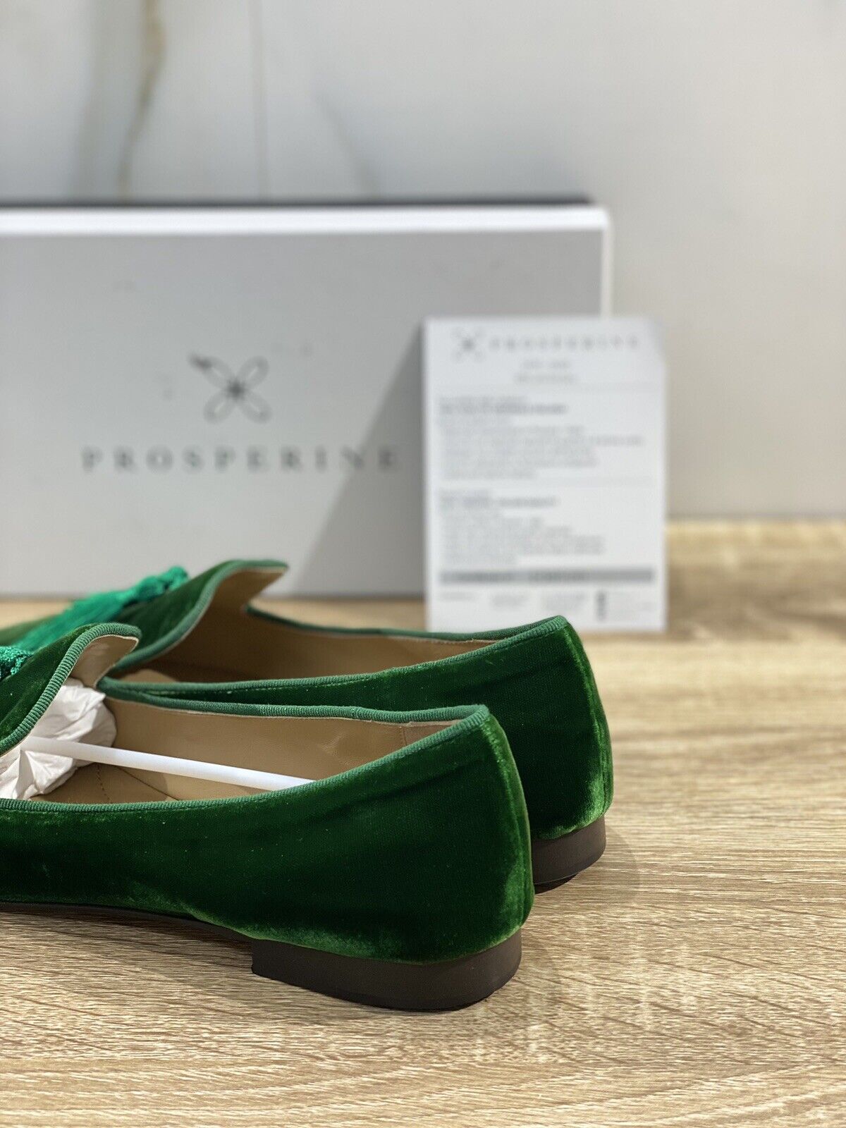 Prosperine Mocassino donna in Velluto Verde luxury made in italy 38