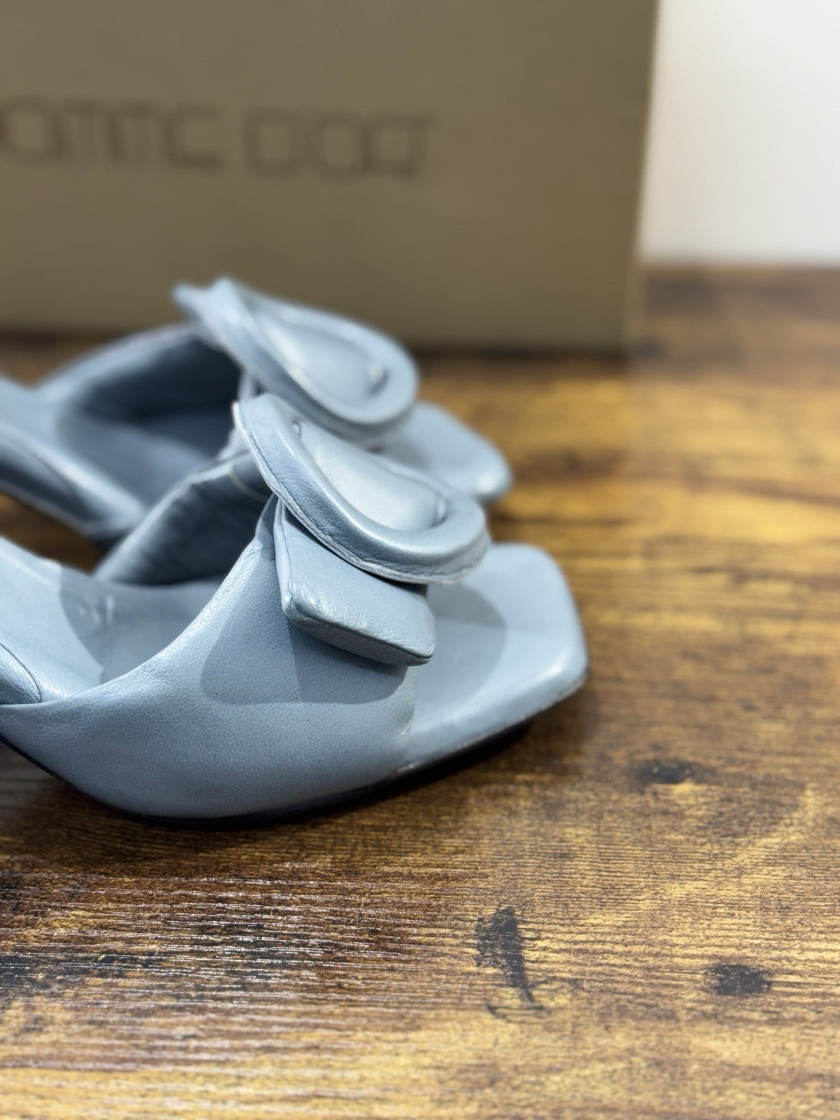 Pomme D’or Sandal  Pelle Dusty Blue    Luxury Handmade Woman Pomme D’or Donna 41