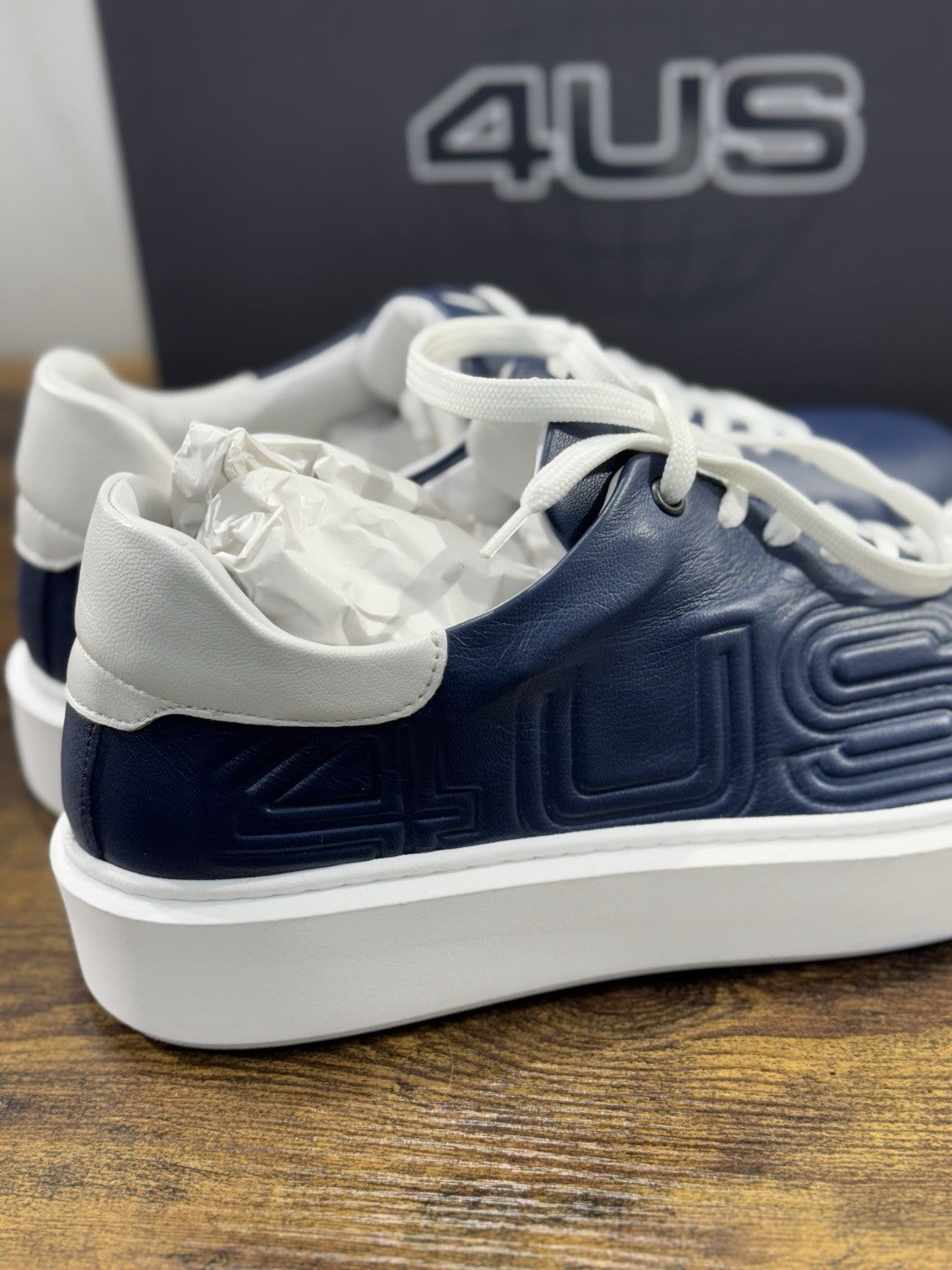 Paciotti 4US Sneaker Uomo Pelle Blu  Casual 44