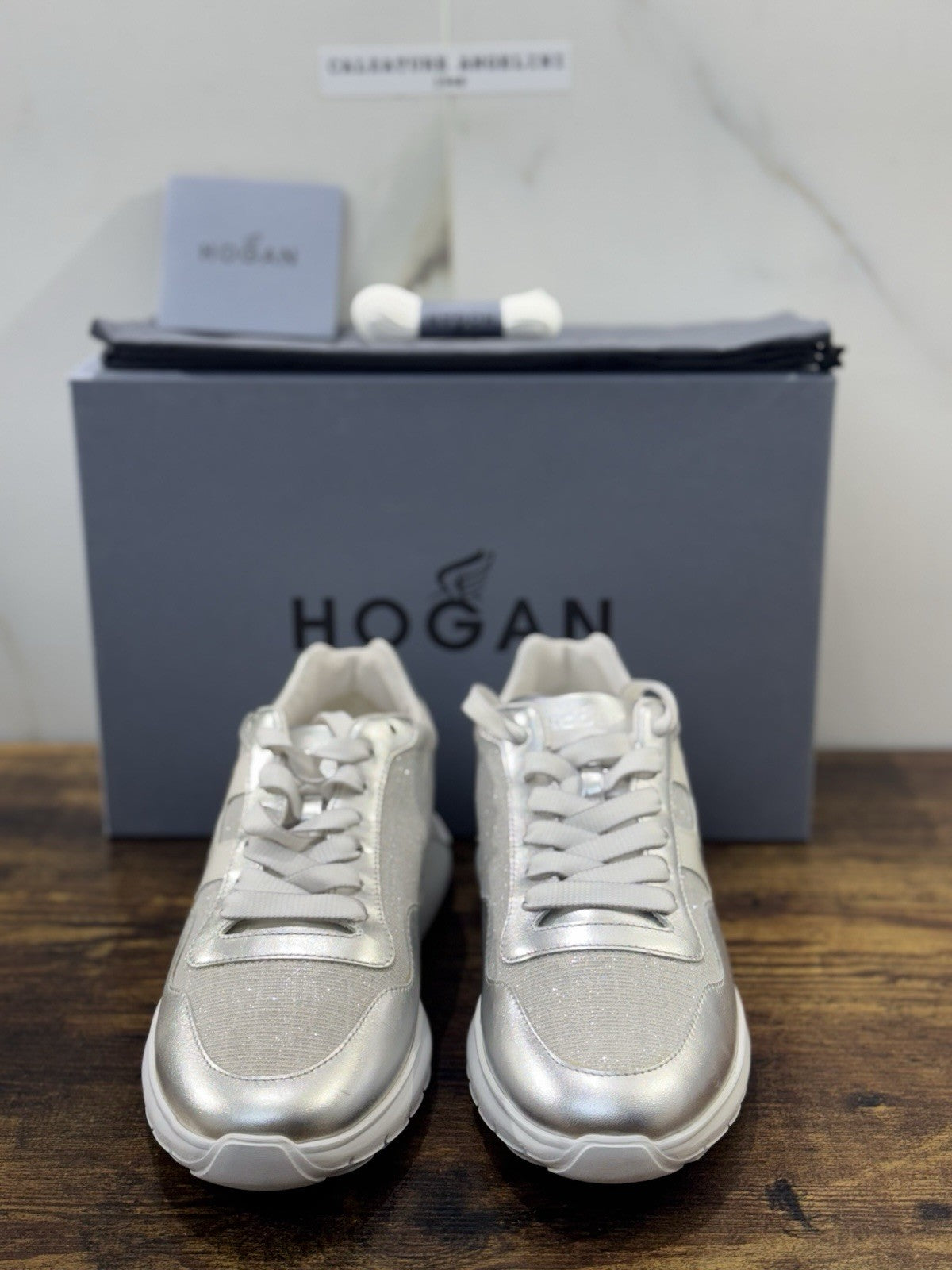 Hogan Interactive 3 Sneaker Pelle  Argento Casual Hogan Donna 39