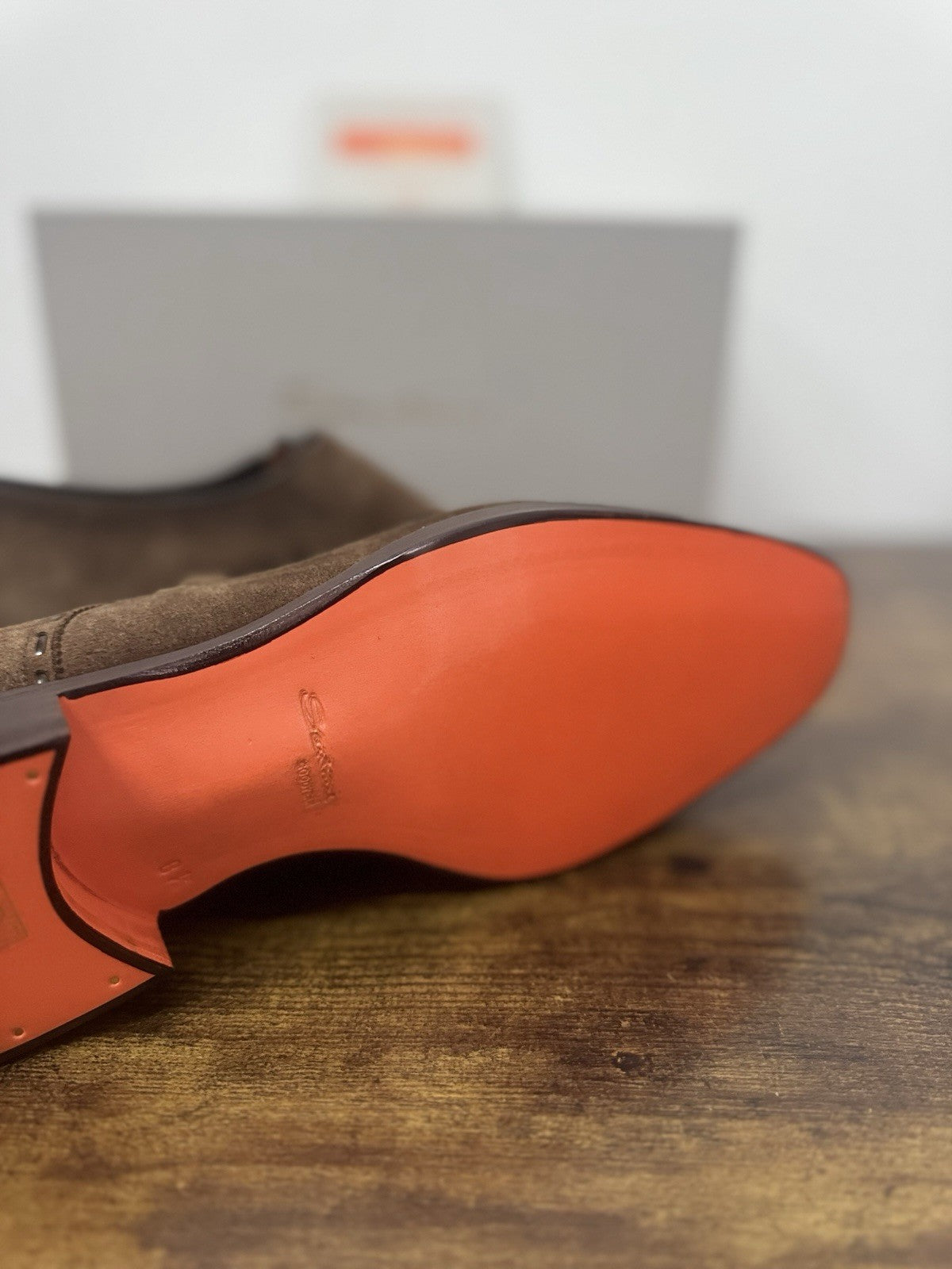 Santoni Double  Buckle Goodyear  Suede Brown   Luxury Scarpa Santoni Uomo 42.5