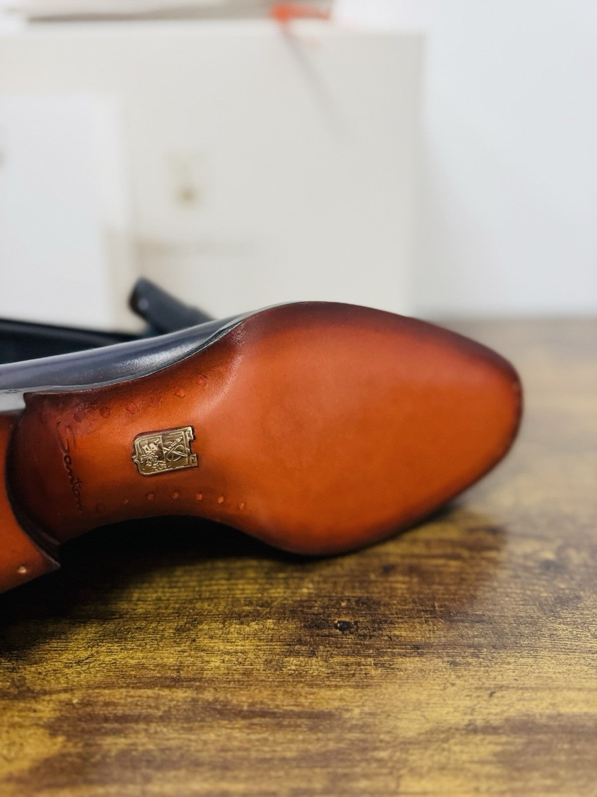 Santoni Mocassino Penny Collezione Meraviglia Limited Pelle Blu Luxury Uomo 42