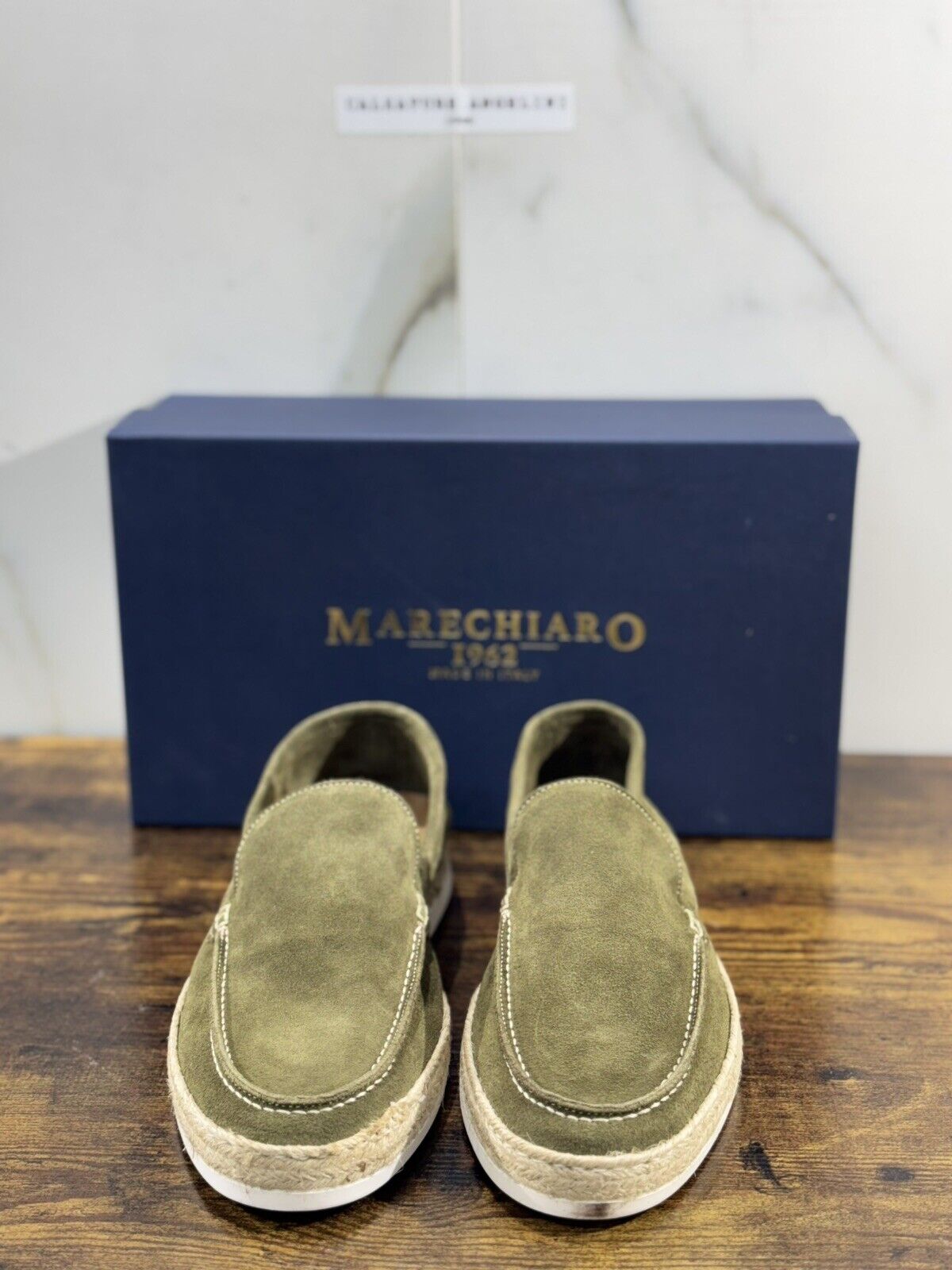 Marechiaro 1962 Mocassino Uomo Summer Icon Suede Olive 45