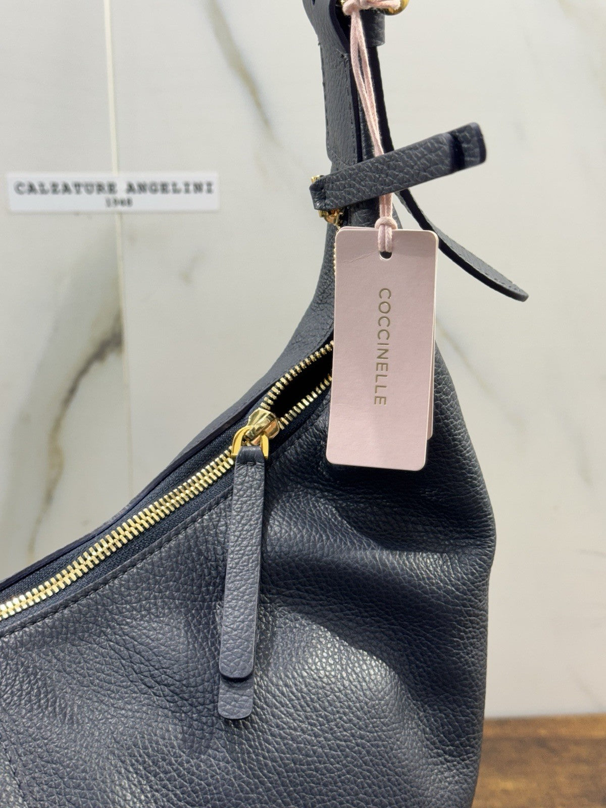 Coccinelle Borsa Pelle Blu C Easy 100% Pelle Made In Italy Donna
