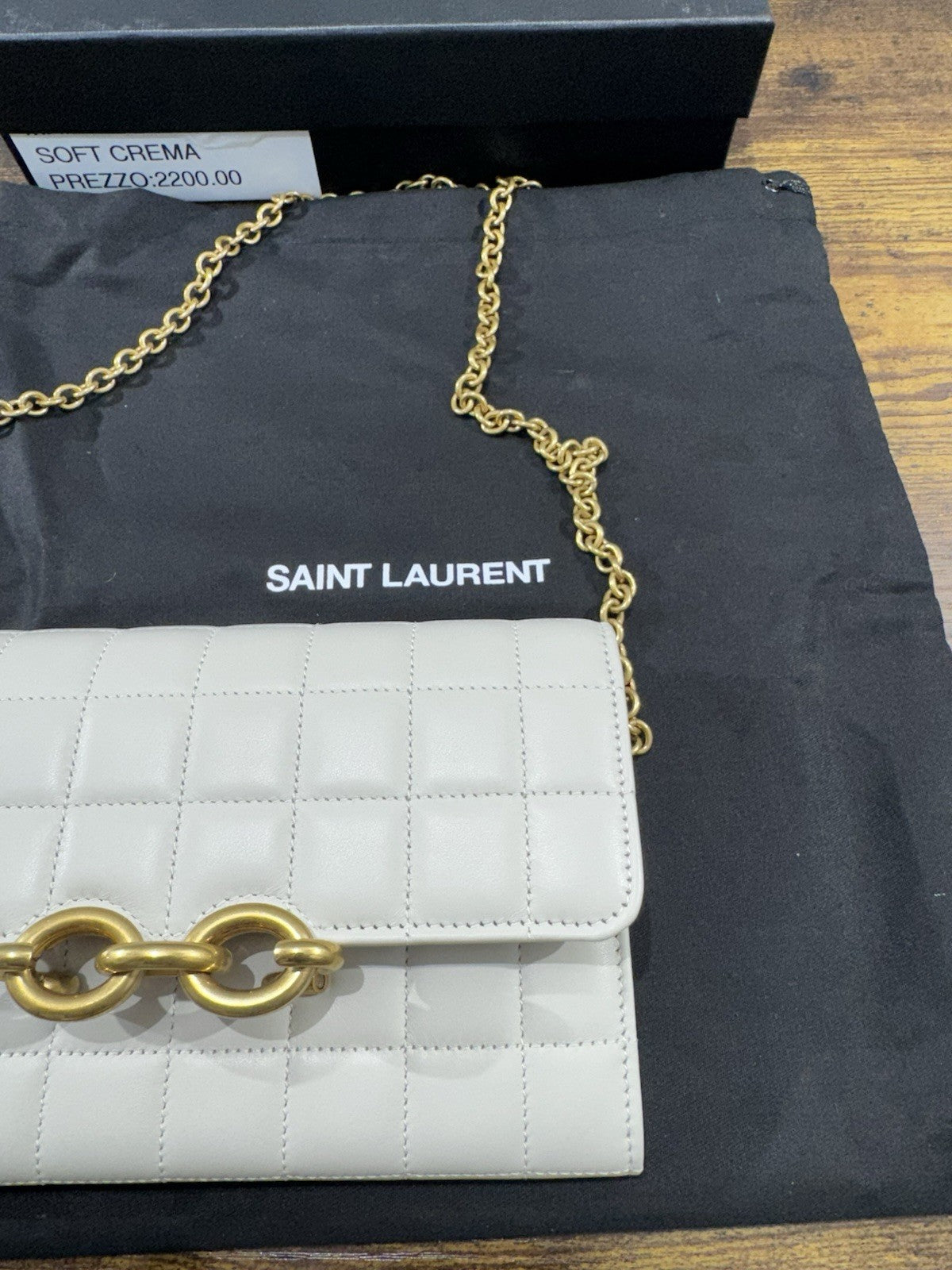 Saint Laurent Le Maillon Pelle Bianco Off Luxury Saint Laurent Bag Donna 