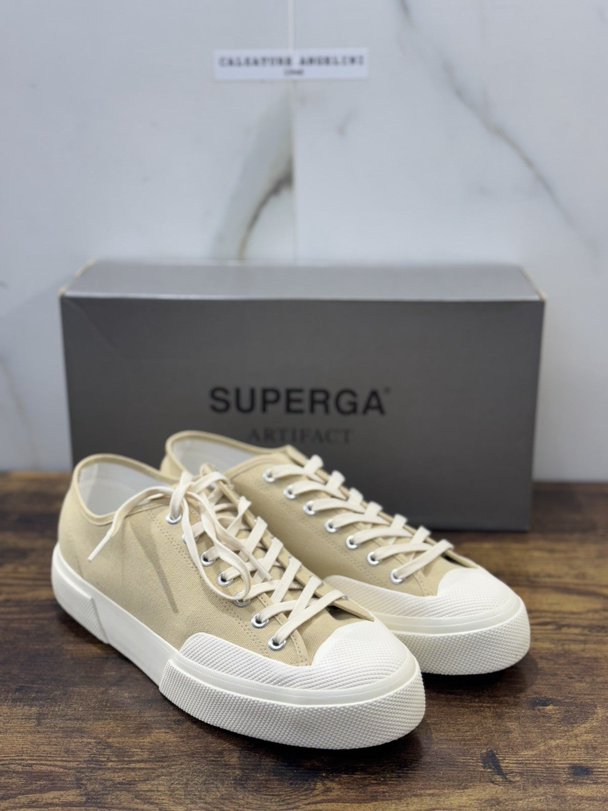 Superga Artifact Icon Sneaker Canvas Beige Causal Superga Uomo 44