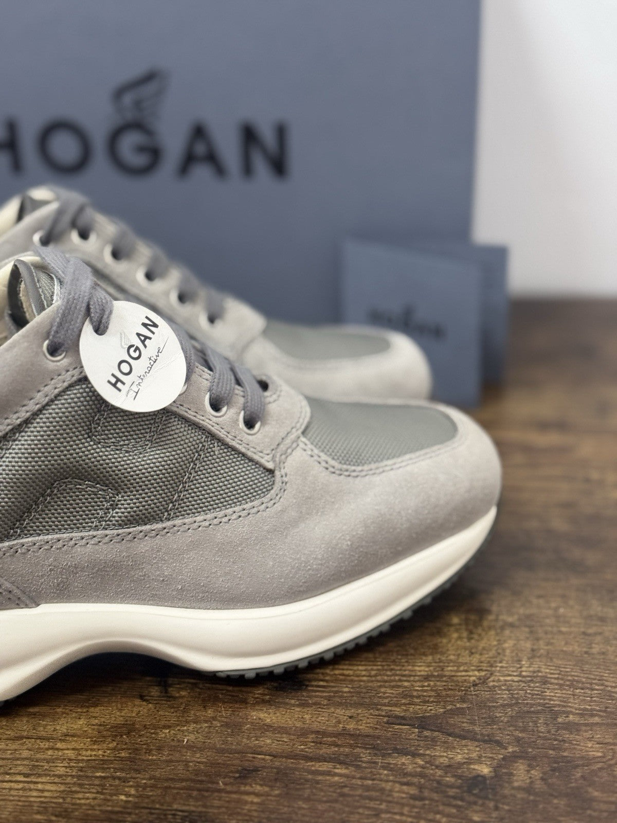 Hogan Interactive Icon Pelle Grey Glasse’    Casual Sneaker Hogan Uomo 39