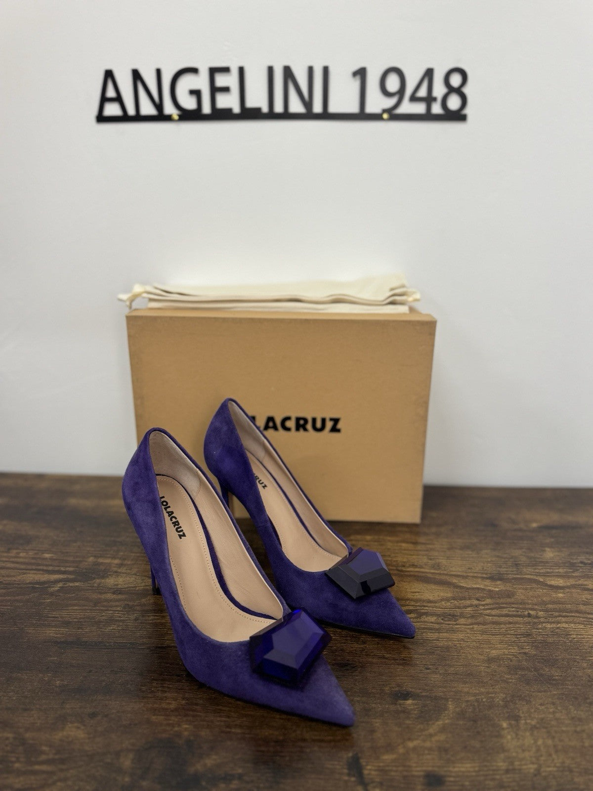 Lola Cruz Décolleté Pelle Suede  Viola Tacco Casual Donna 36
