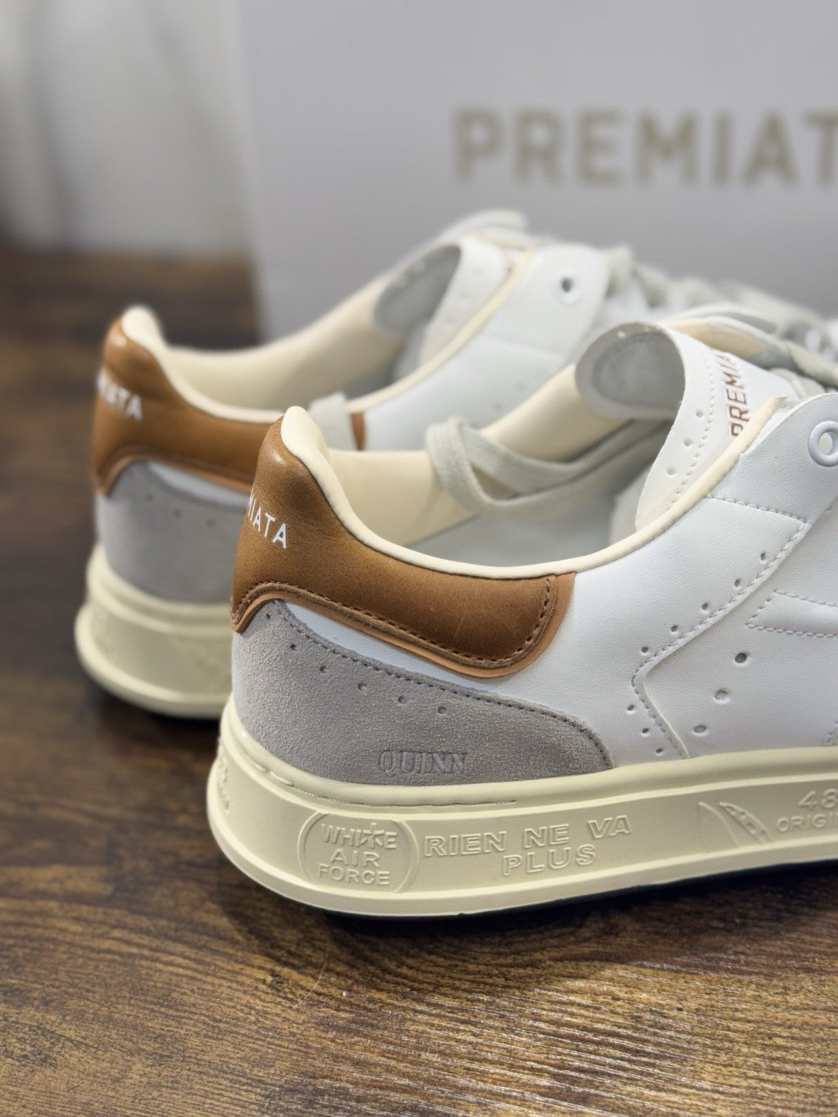 Premiata Quinn  Sneaker Pelle Bianca Casual Premiata Scarpa Uomo 44