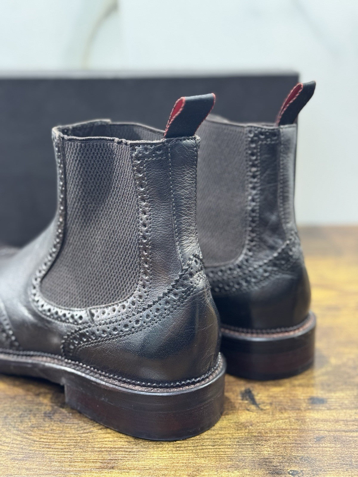 Jp David Chelsea Boot  Pelle Testa Moro 100% Made In Italy Casual 44