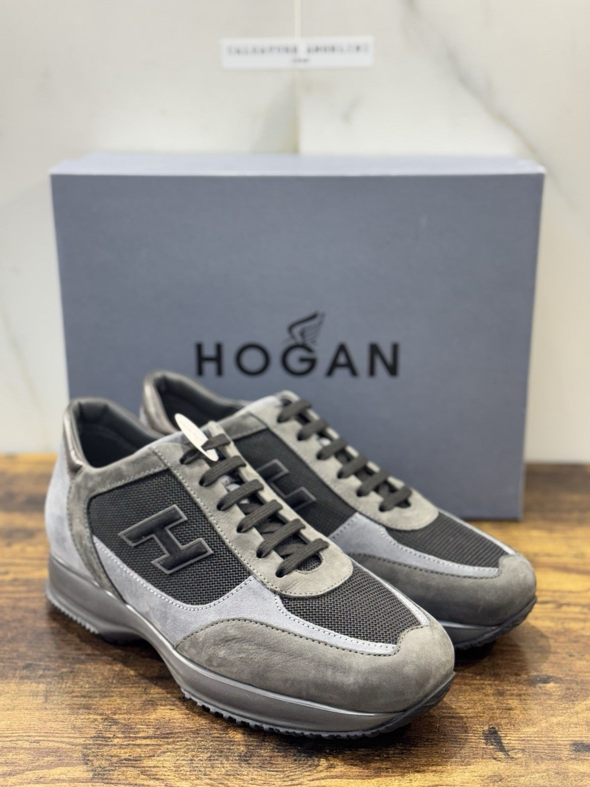 Hogan Interactive Suede Grey Blu Casual Uomo Hogan 43