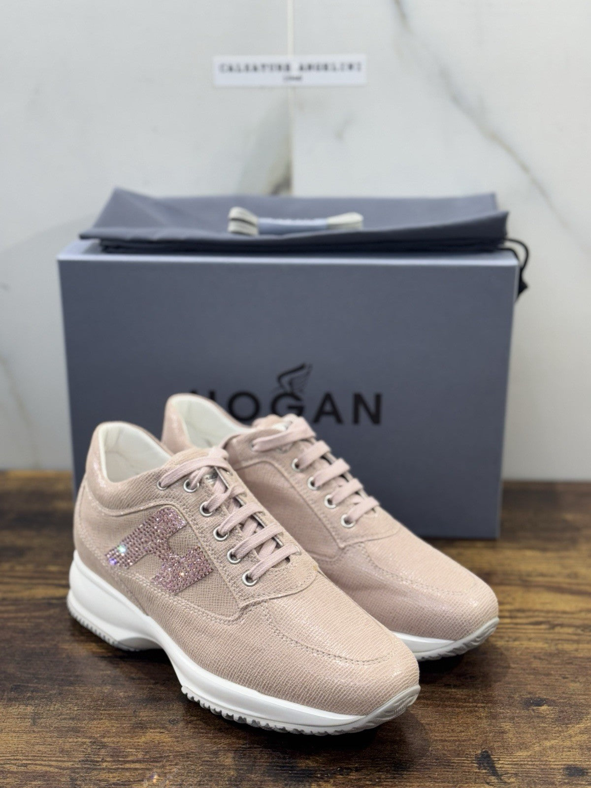 Hogan Interactive Pelle Rosa H Strass   Casual Hogan Donna 35.5