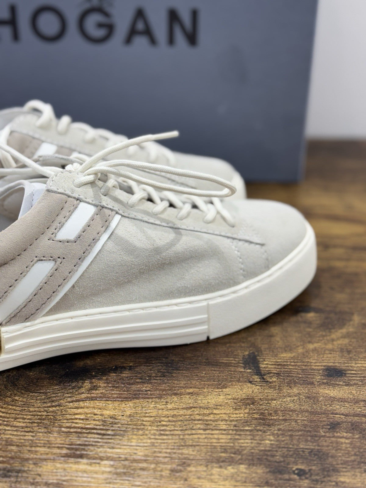 Hogan Rebel  Sneaker  Pelle Suede Ghiaccio  Casual Hogan   Uomo 40