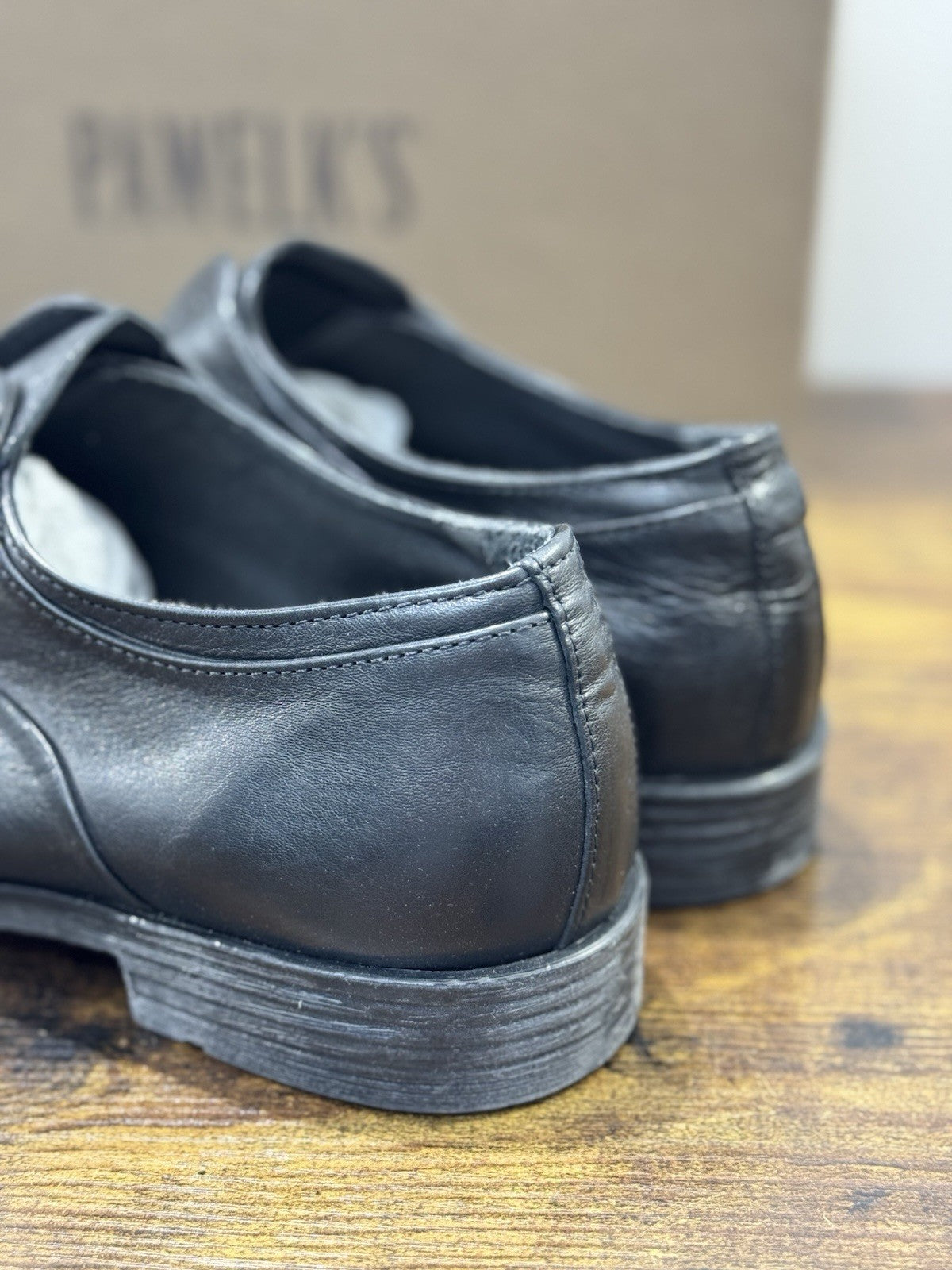 Pawelk’s Stringata  Pelle Nera Made In Italy Uomo 43