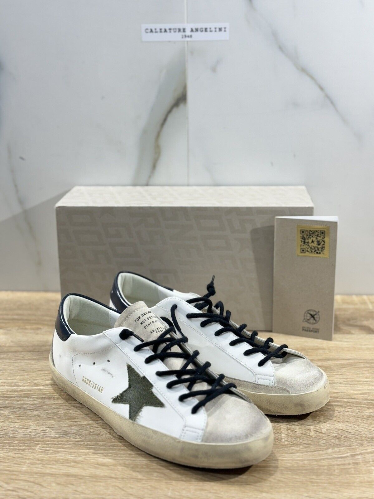 Golden Goose Sneaker Uomo Super Star Bianca Pelle Luxury Men Sneaker 41