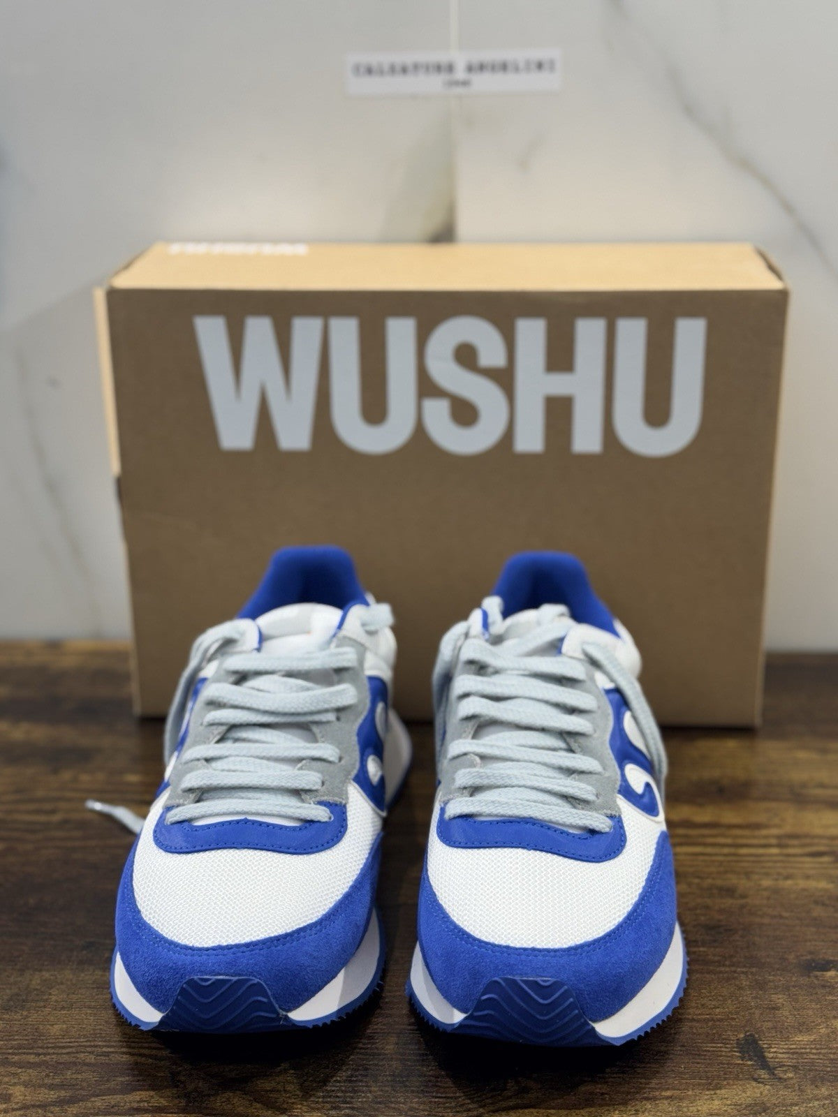 Wushu Ruyi Sneaker Uomo Casual Bianco Azzurro 45