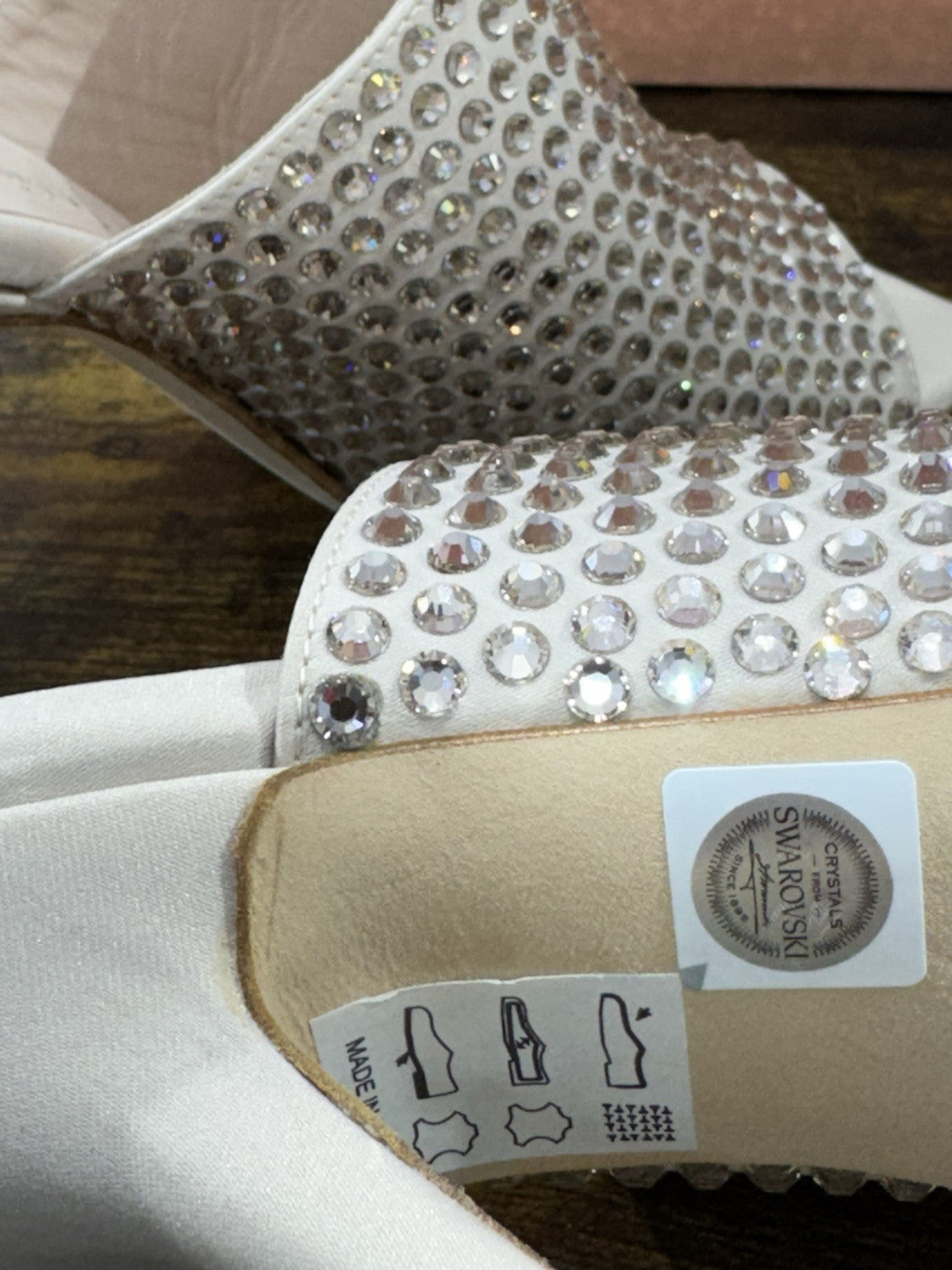 Eddy Daniele Sandalo Nude  Real Swarovski Con Tacco Donna 37.5