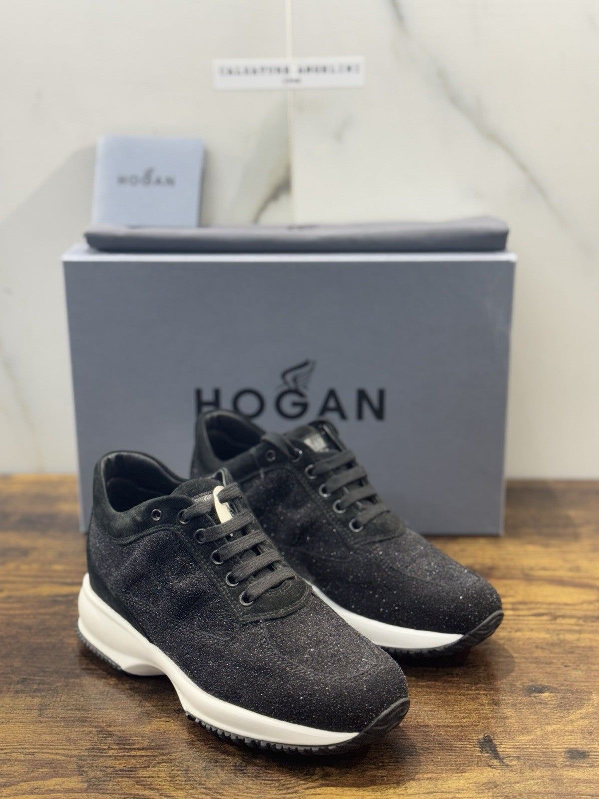 Hogan Interactive Suede Nero Strass Casual Hogan Donna 37