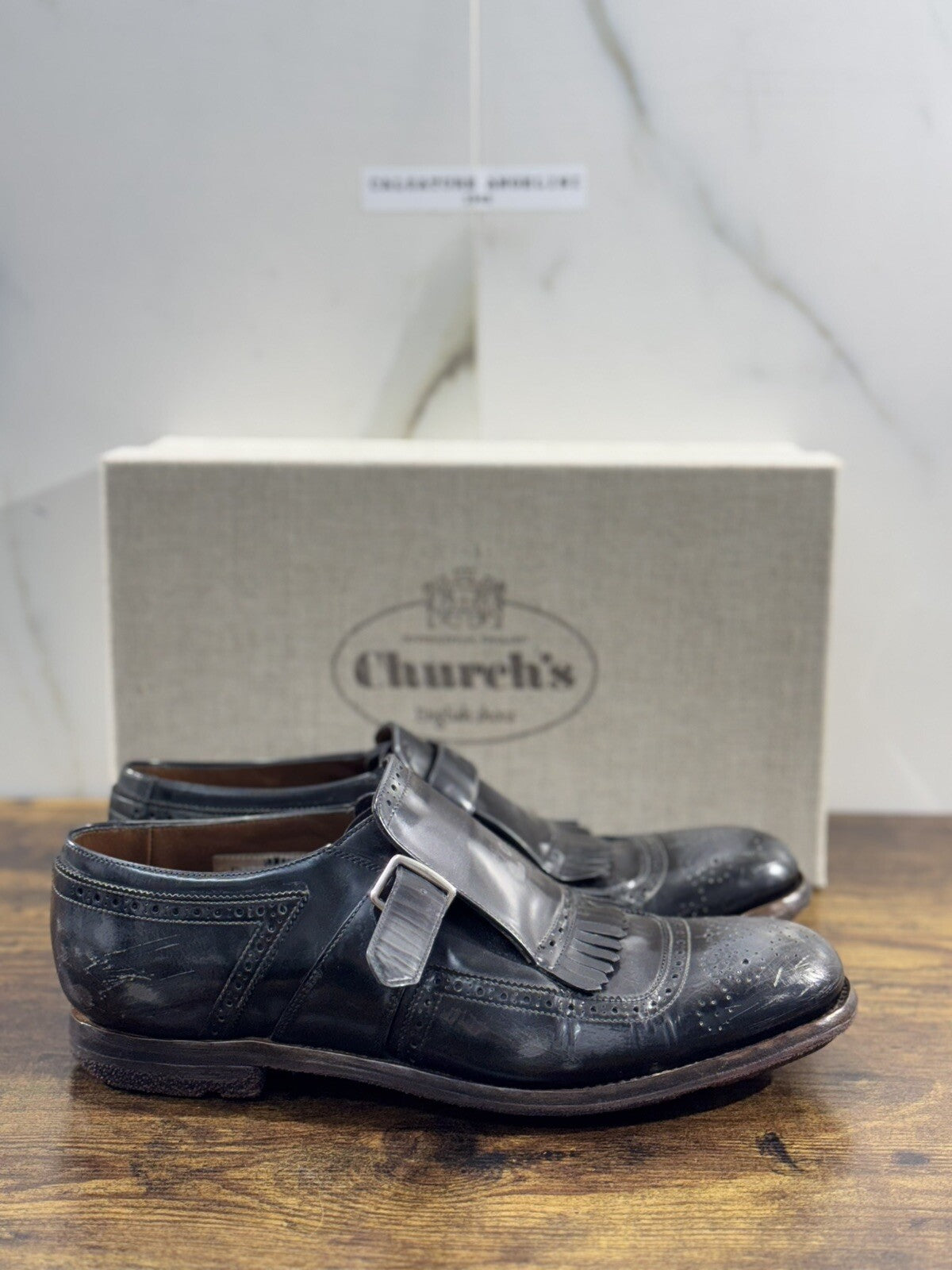 Church’s Shangai Mocassino Uomo Polish Grey  Luxury Icon Men Church’s  40.5