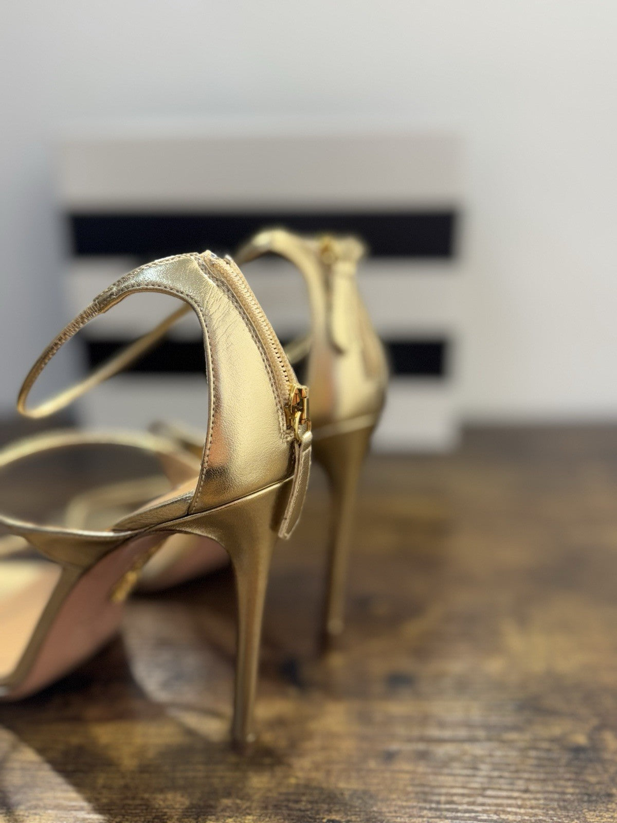 Aquazzurra Sandalo Minute 105 Pelle Soft Gold Luxury Sandalo Donna 38