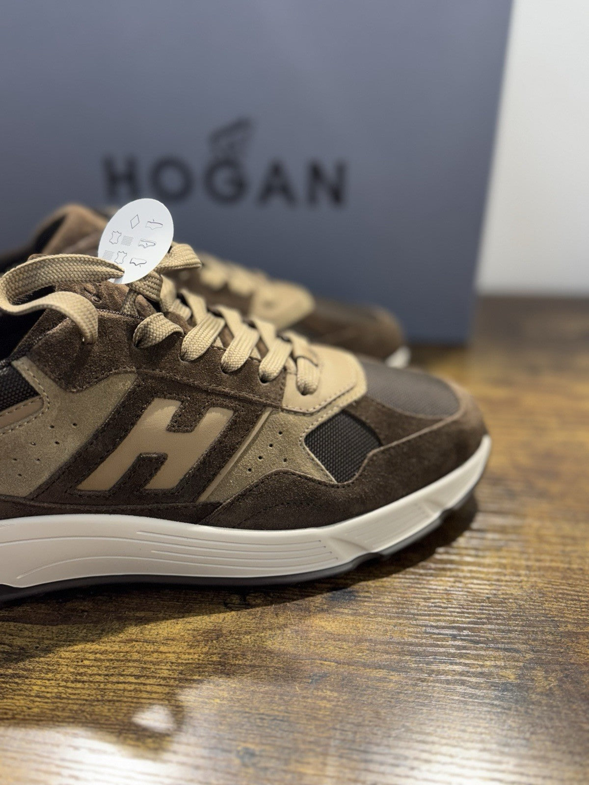 Hogan Hyperlight Sneaker Suede Brown Memory Foam Causal Hogan Uomo 41