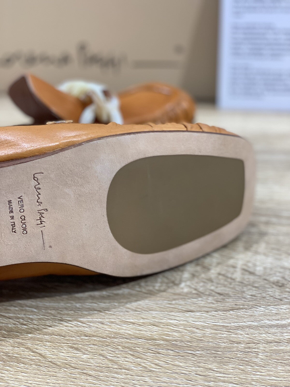 Lorena Paggi Mocassino Donna In Pelle Camel Made In Italy 37.5
