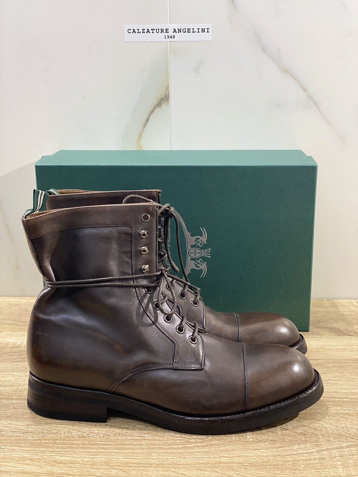 Green George Polacco uomo Pelle Washed Brown Extra Light boot 42