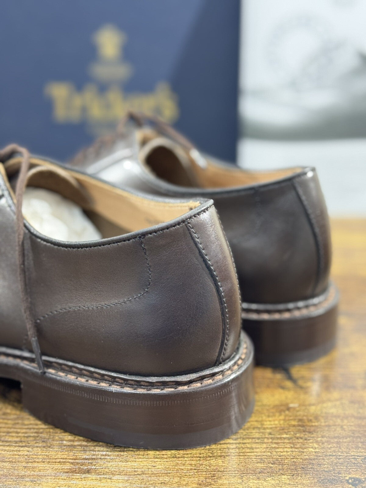 Tricker’s Scarpa Uomo Robert  Derby In Pelle Espresso   3616/ 49 Numero 40