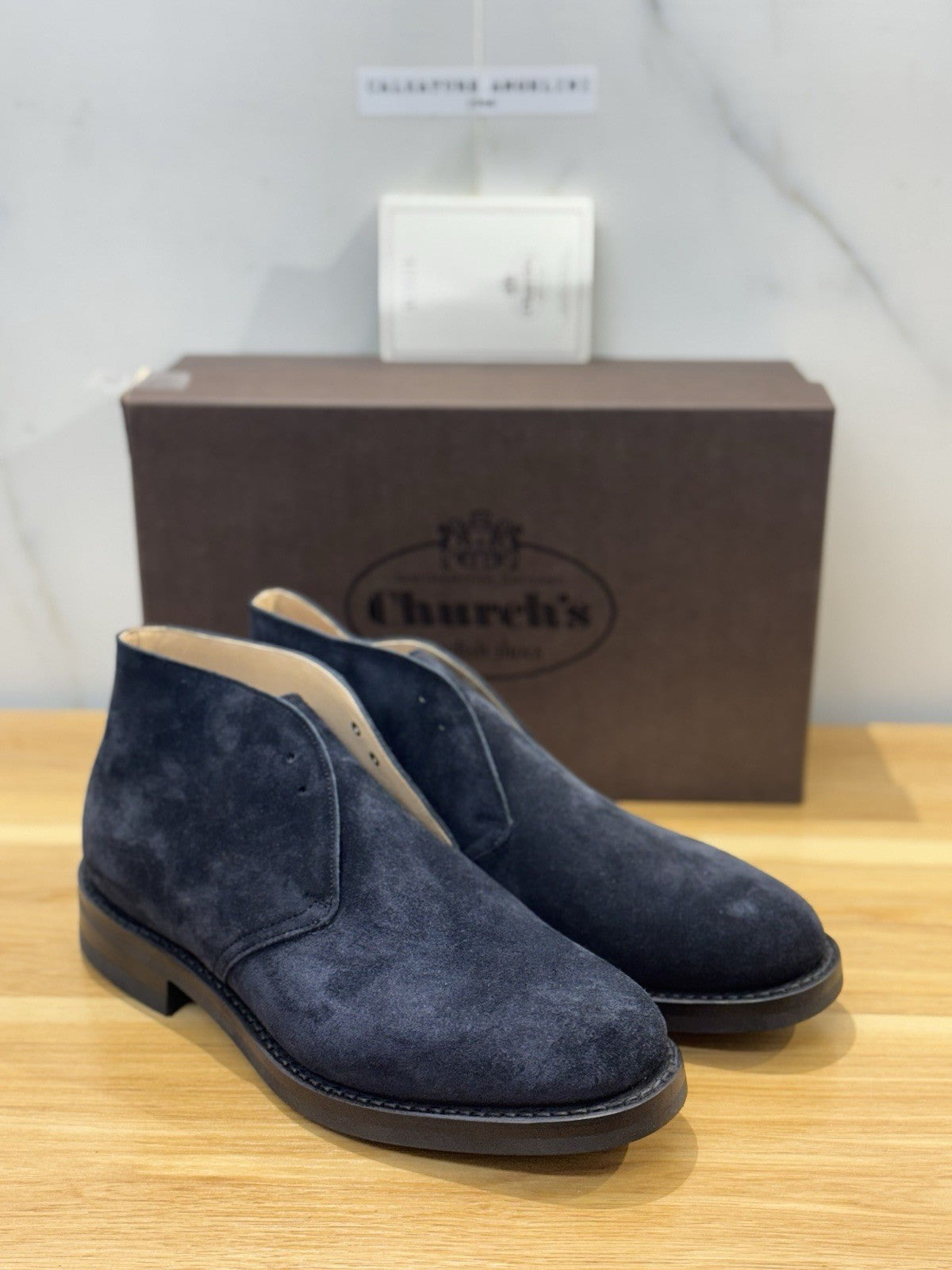 Church’s Ryder 3 81 Polacchino Suede Navy  Luxury Church’s Uomo 40
