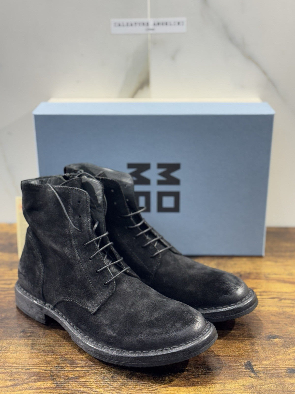 Moma Polacco Uomo Suede Nero Casual Boot Men Moma 41.5